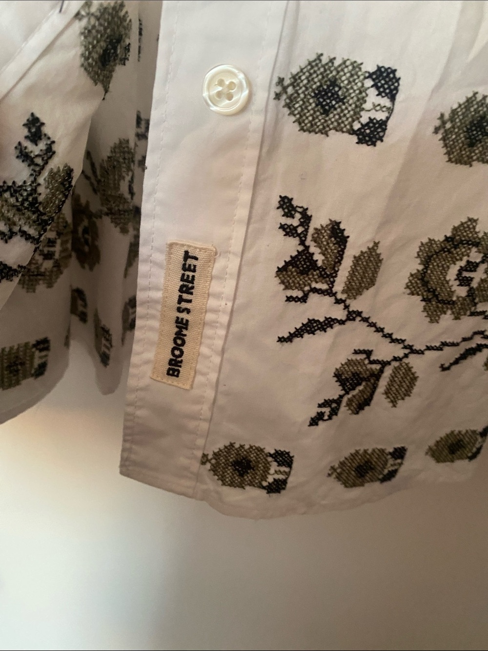 KATE SPADE White Peplum Cotton Top with Embroidery! - Picture 5 of 9
